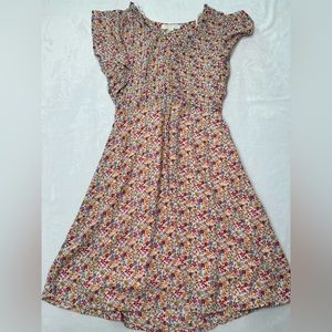 Monteau Los Angeles Floral Midi Dress Womens Size Medium